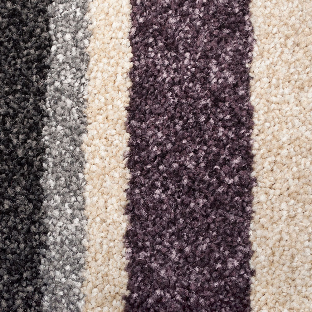 Aubergine 515 Palm Beach 4m & 5m Wide Striped Carpet - Image 2
