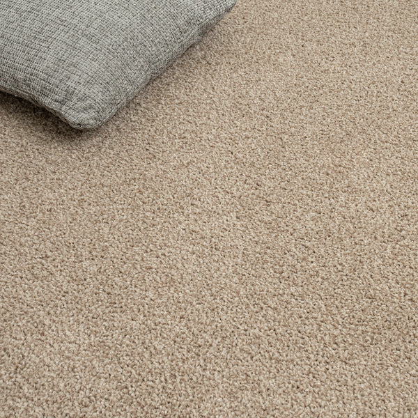 Beige Avalon Saxony Feltback Carpet