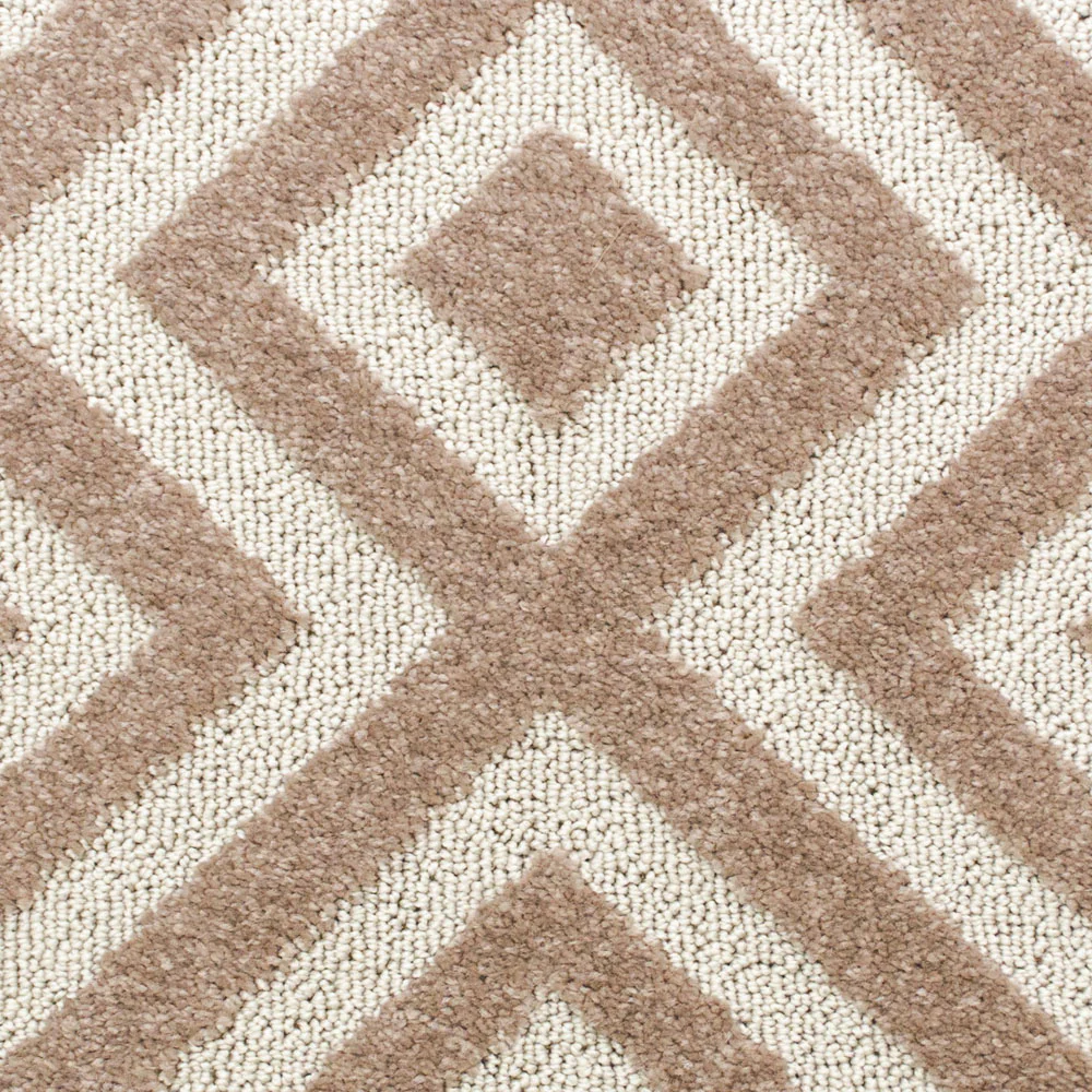 Beige & Cream Diamond Structura Carpet - Image 3