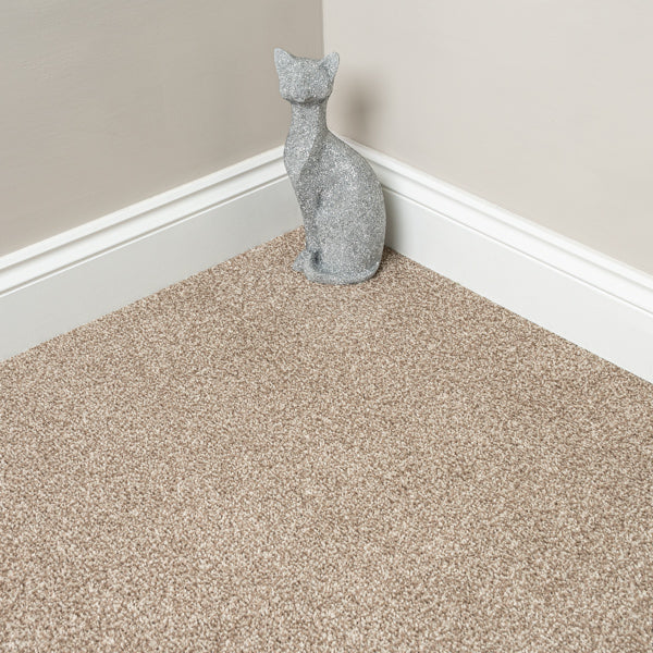 Beige Miro Saxony Feltback Carpet