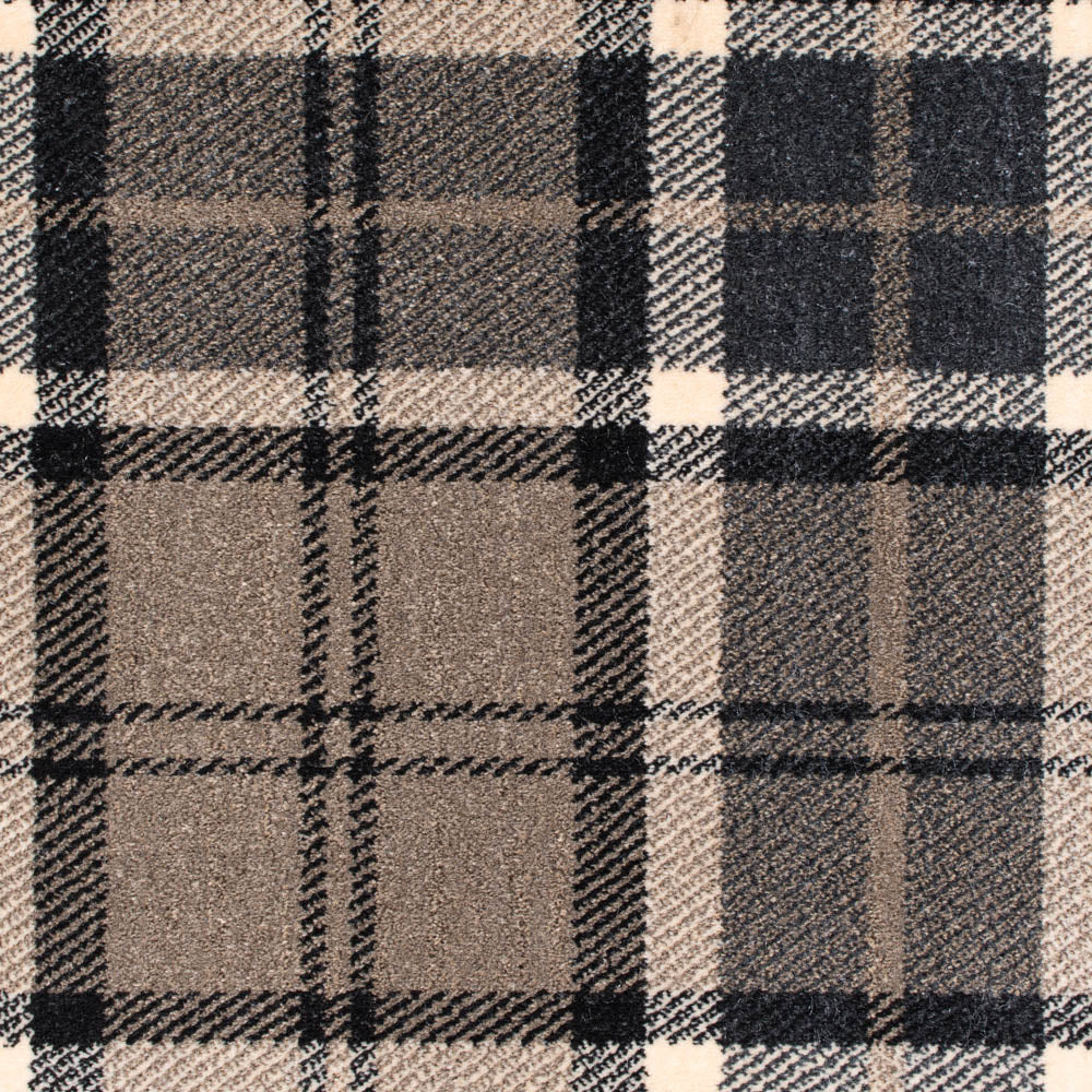 Black Beige AXM51 Midas Tartan Wilton Carpet - Image 2