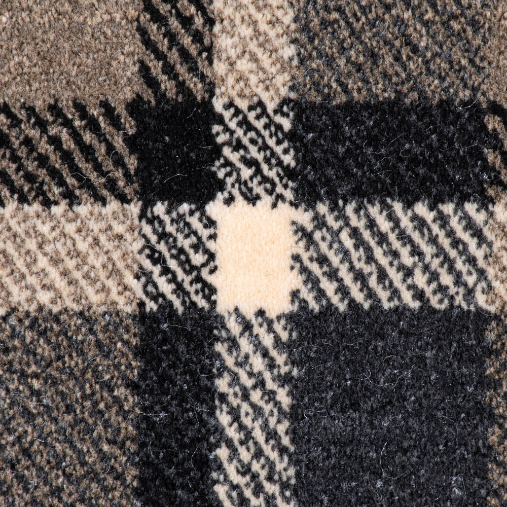 Black Beige AXM51 Midas Tartan Wilton Carpet - Image 3