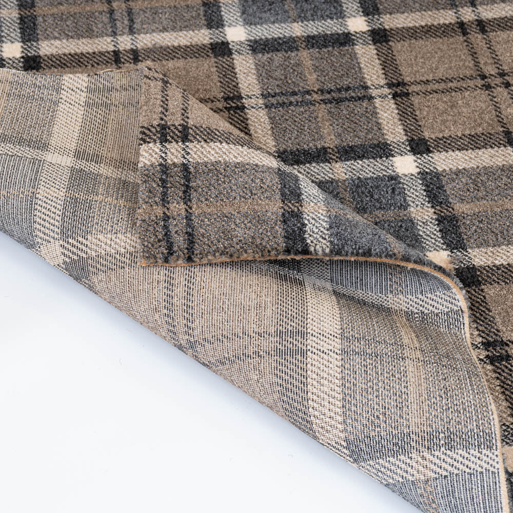 Black Beige AXM51 Midas Tartan Wilton Carpet - Image 4