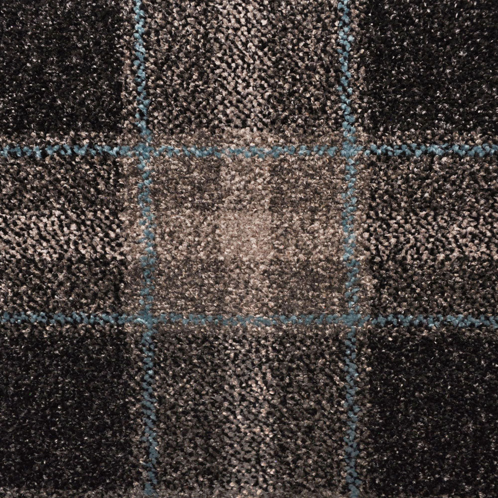 Black Blue Dali Tartan Carpet - Image 3