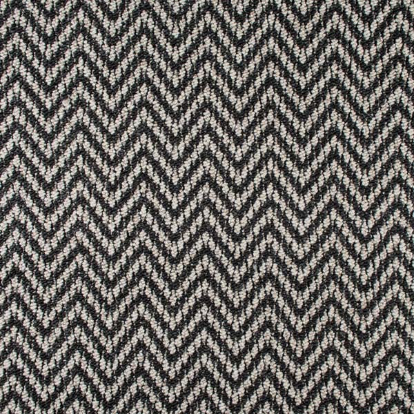 Black & White Aztec Herringbone Carpet - Image 2