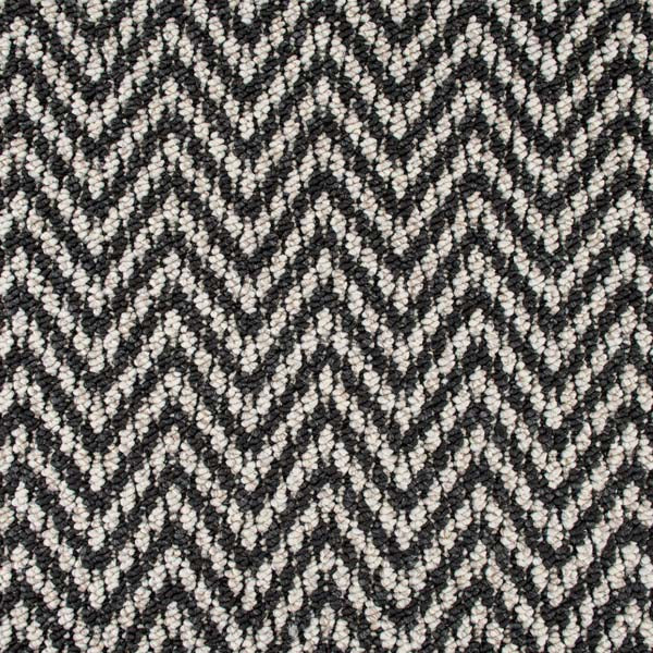 Black & White Aztec Herringbone Carpet - Image 4