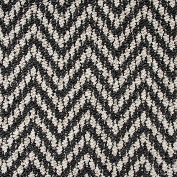 Black & White Aztec Herringbone Carpet - Image 5