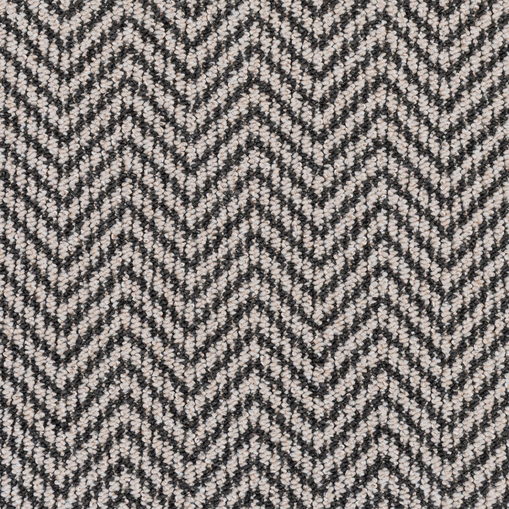 Black & White 2028 Chile Herringbone Loop Carpet - Image 2