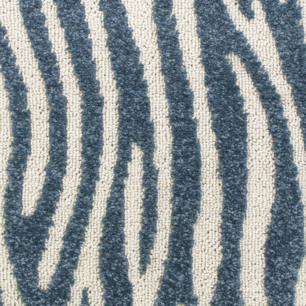 Blue & Cream Primal Structura Carpet - Image 3