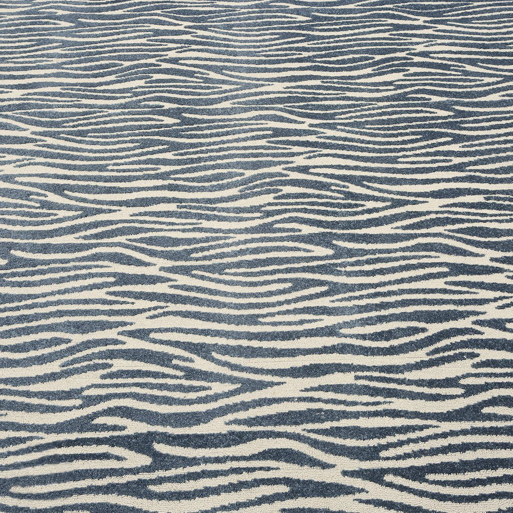 Blue & Cream Primal Structura Carpet - Image 4