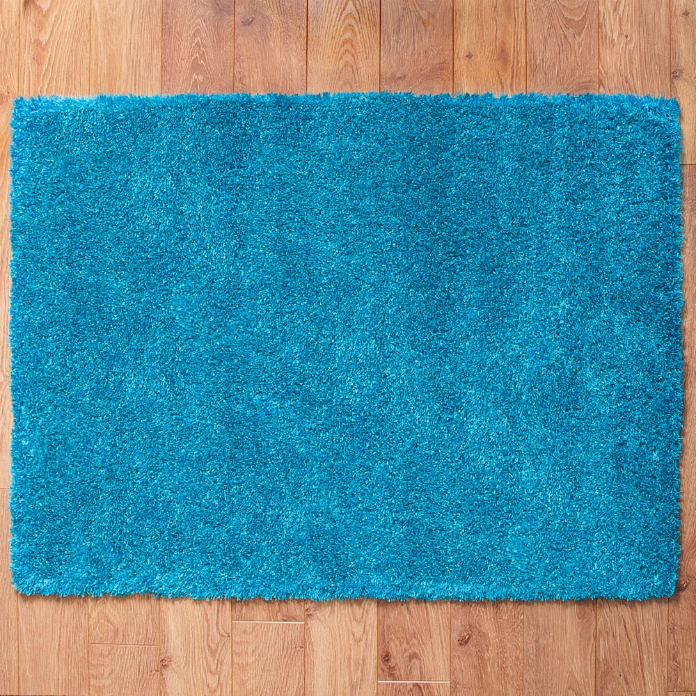 Blue Jewel Shaggy Rug - Image 2
