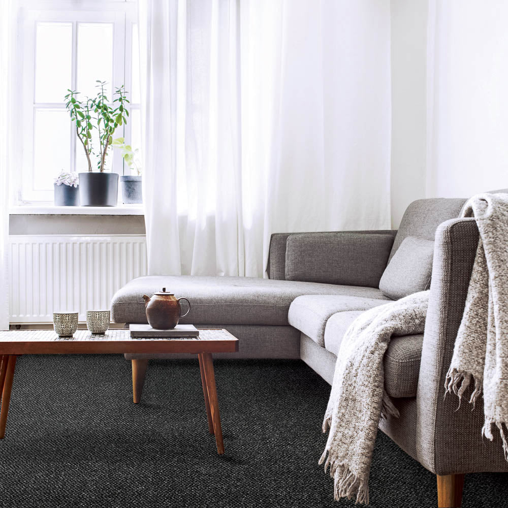 Charcoal 01 Stainfree Tweed Carpet by Abingdon - Image 2