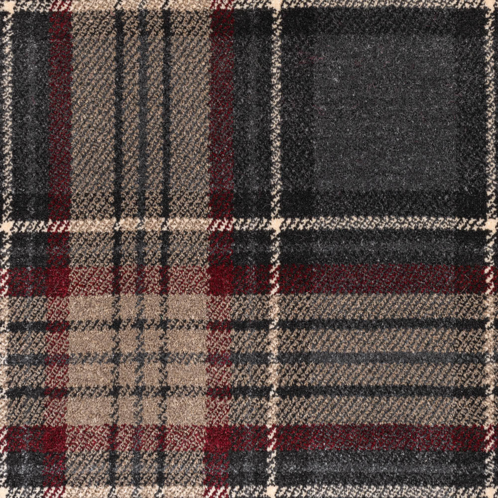 Charcoal ZAS25 Midas Tartan Wilton Carpet - Image 5