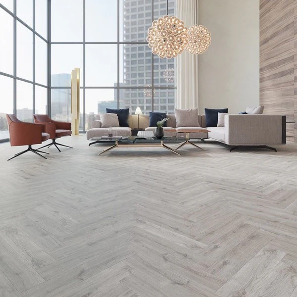 Chateau Grey Adelaide Herringbone 5.2mm SPC Click LVT Flooring - Image 2