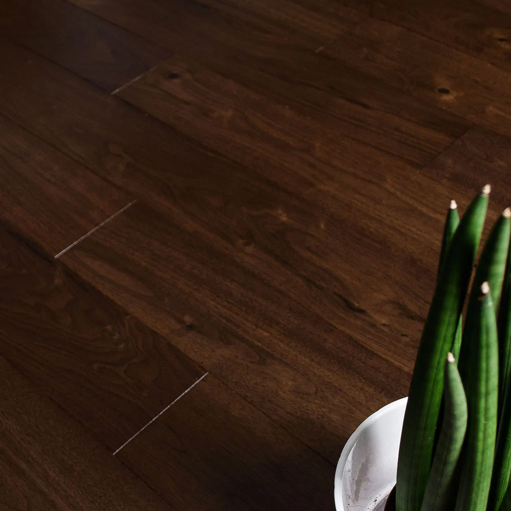 Chocolate Walnut Lacquered Real Wood Engineered HDF Flooring - Image 3