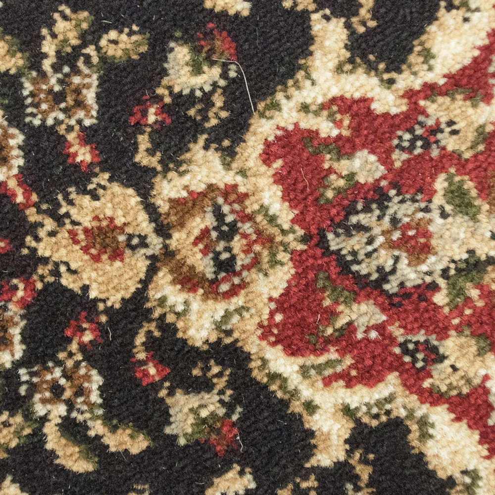 Classical Black Floral Windermere Carpet - Image 3