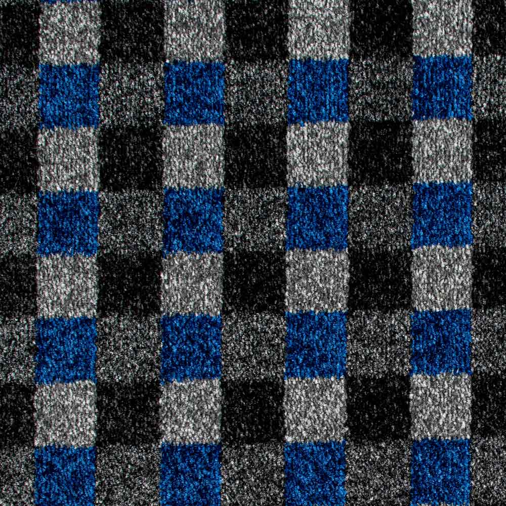 Cobalt Blue GIN3 Gingham Wilton Carpet - Image 3