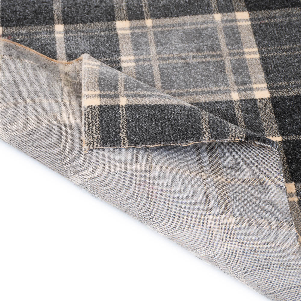 Cool Grey NG23 Midas Tartan Wilton Woven Backed Carpet - Image 4
