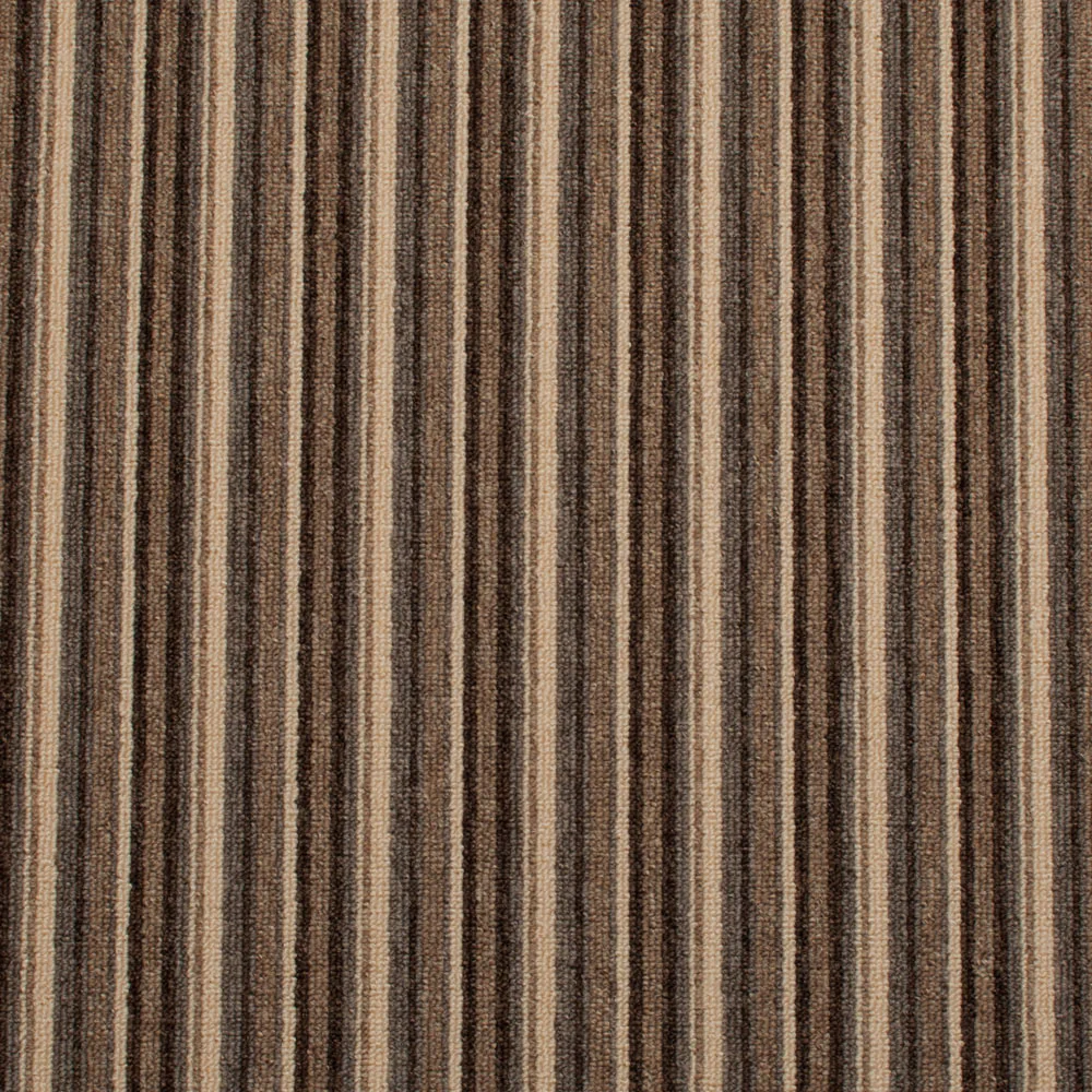 Grey Beige Super Stripe Carpet
