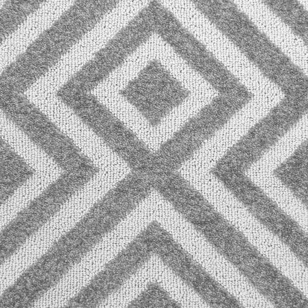Grey & Cream Diamond Structura Carpet - Image 2