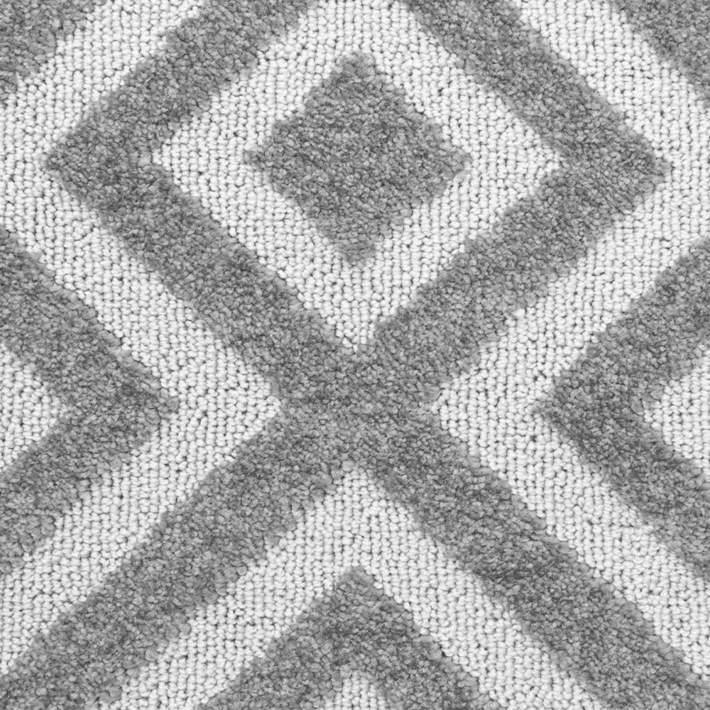 Grey & Cream Diamond Structura Carpet - Image 3