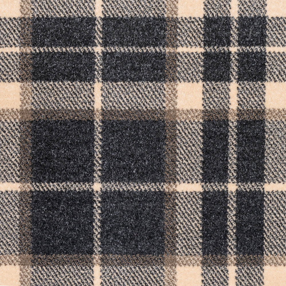 Grey Cream T26 Midas Tartan Wilton Carpet - Image 5