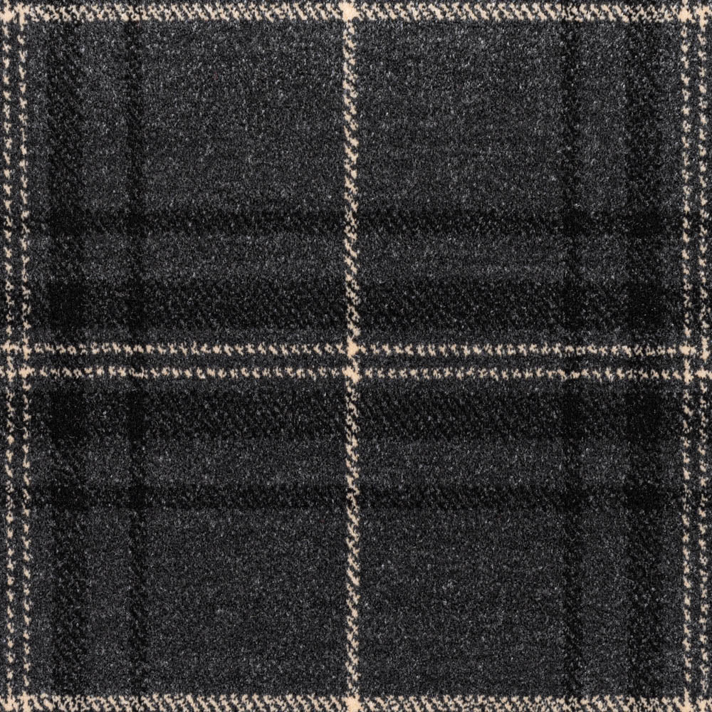 Grey Ivory BRC05 Midas Tartan Wilton Carpet - Image 2