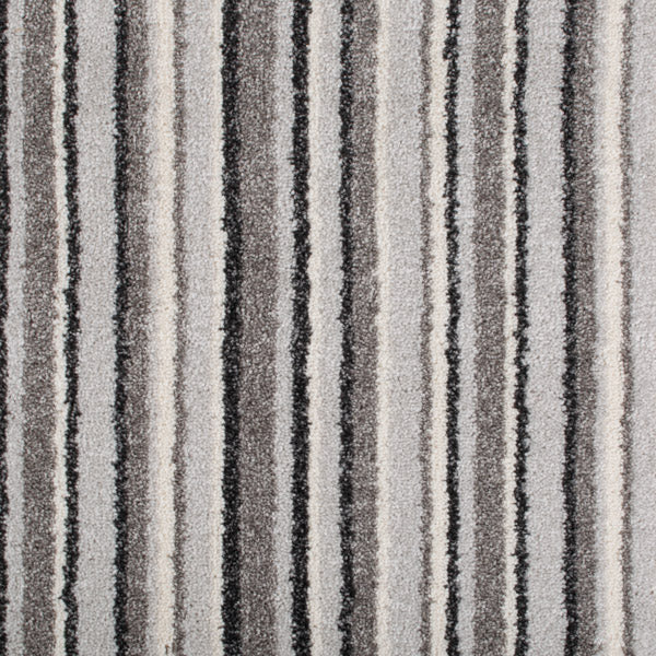 Grey Locks 94 Noble Striped Saxony Collection Carpet - Image 4