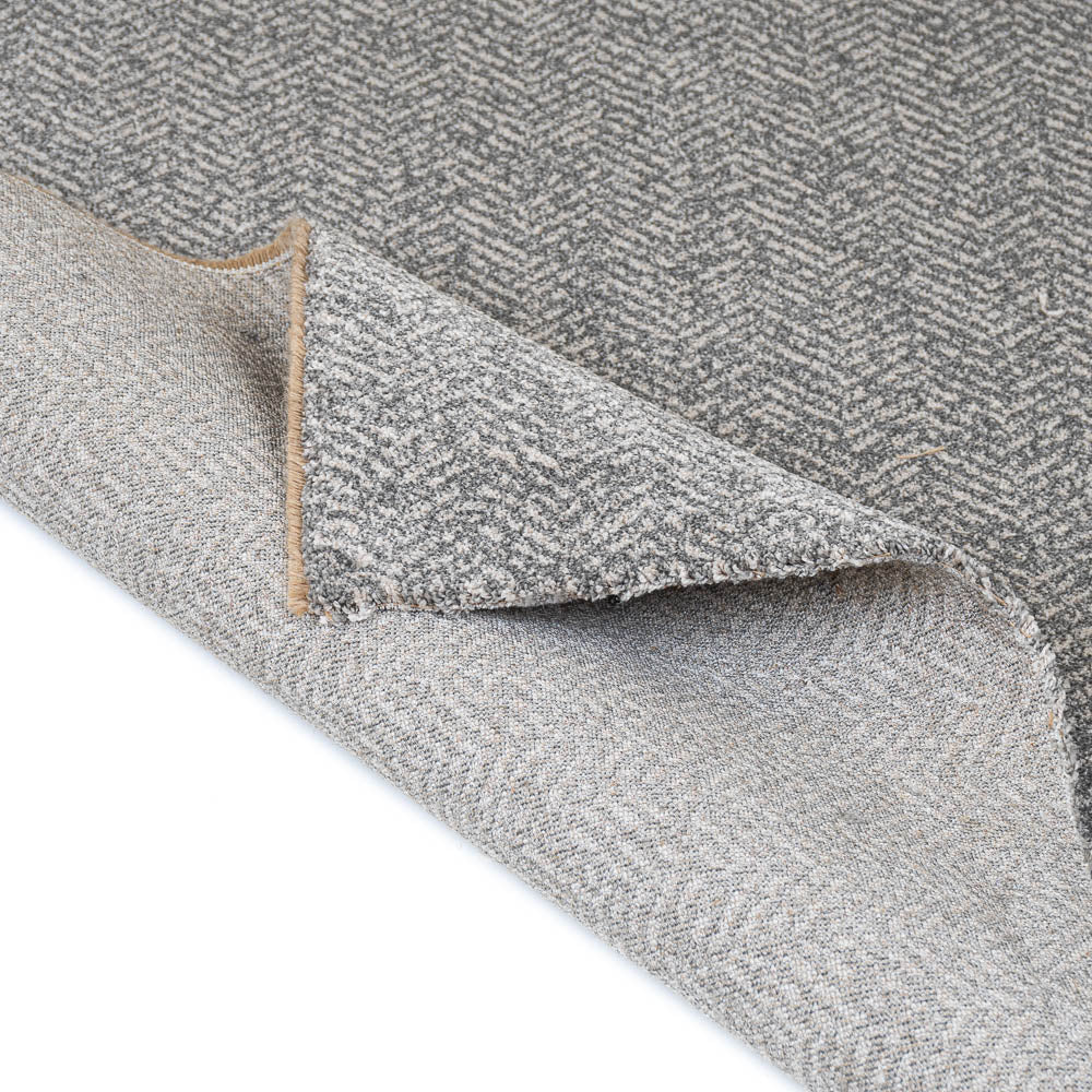 Herringbone Grege Illusion Wilton Carpet - Image 4