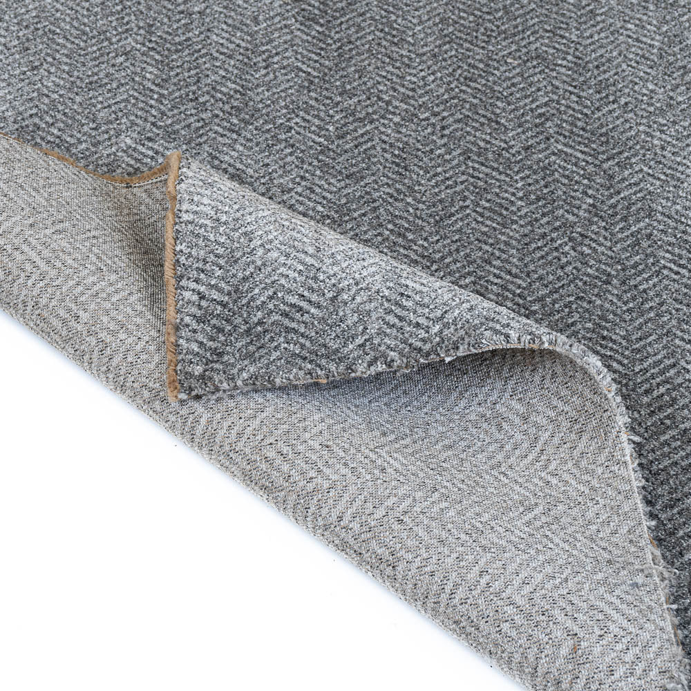 Herringbone Pewter Illusion Wilton Carpet - Image 4