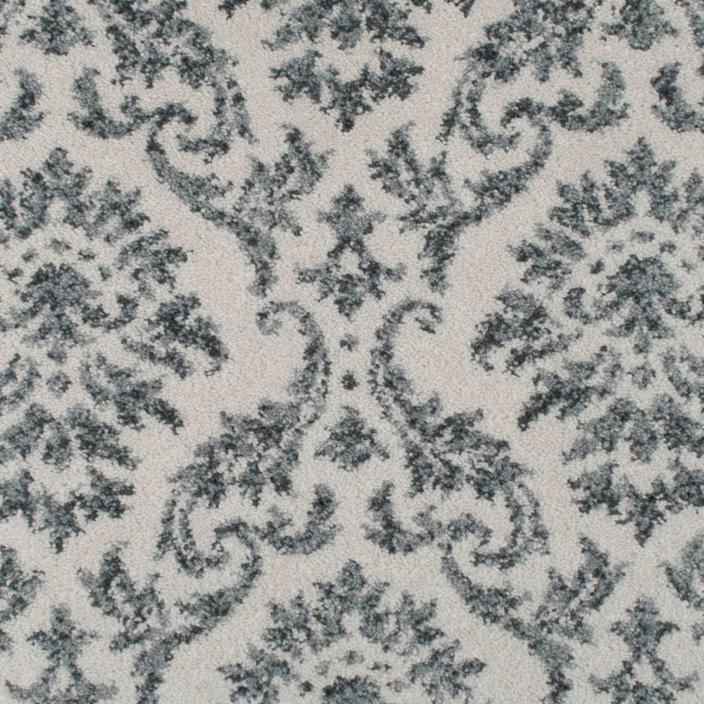Ivory Grey Damask Queensville Wilton Carpet - Image 2