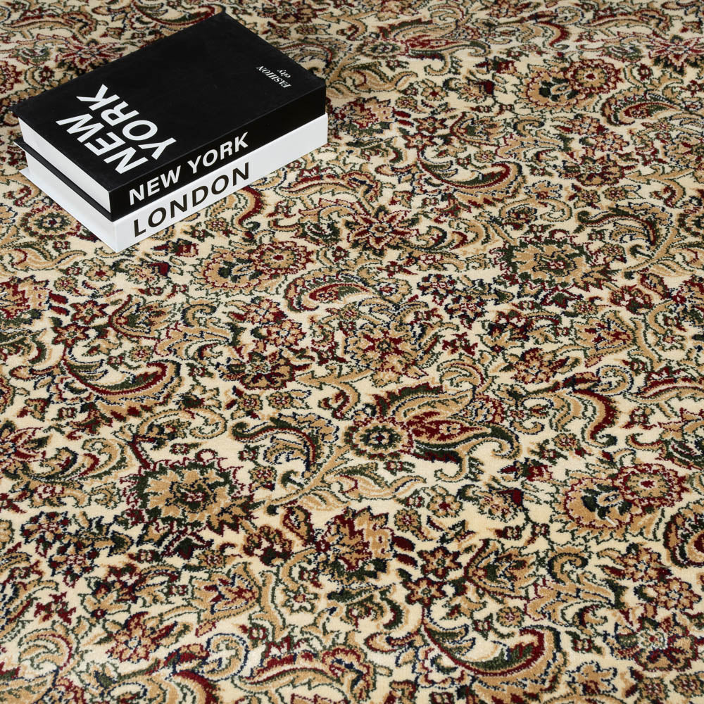 Ivory Jacobean Wentworth Patterned Wilton Carpet - Image 2