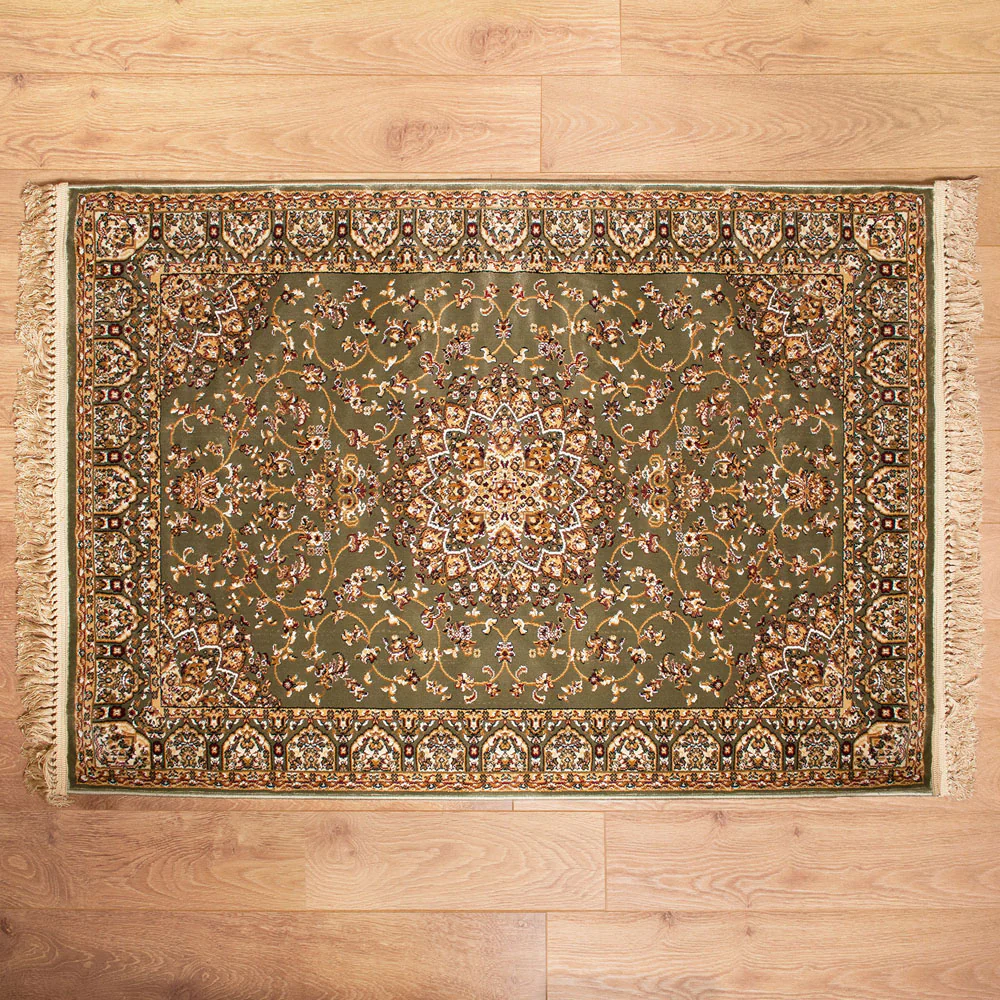 Knight Green Patterned Rixos Rug - Image 2