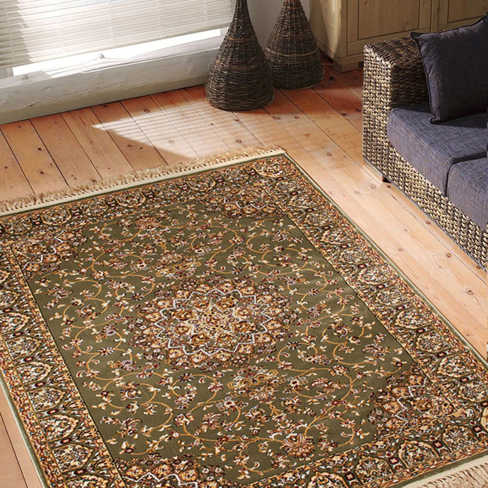 Knight Green Patterned Rixos Rug - Image 6