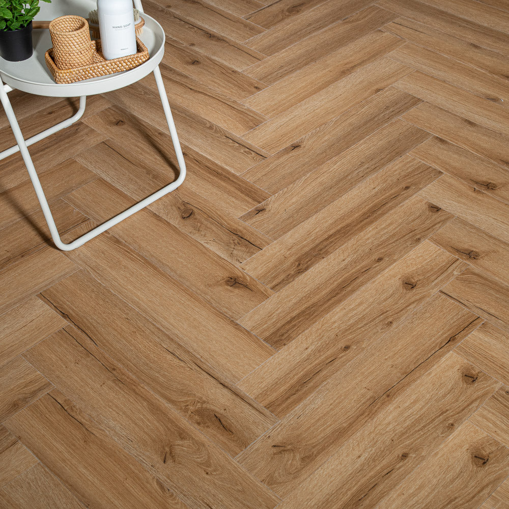 Legacy Oak Prestige Herringbone 6mm SPC Click LVT Flooring - Image 2