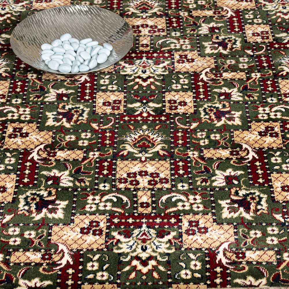 Meadow Green Indian Palace Wentworth Patterned Wilton Carpet - Image 2
