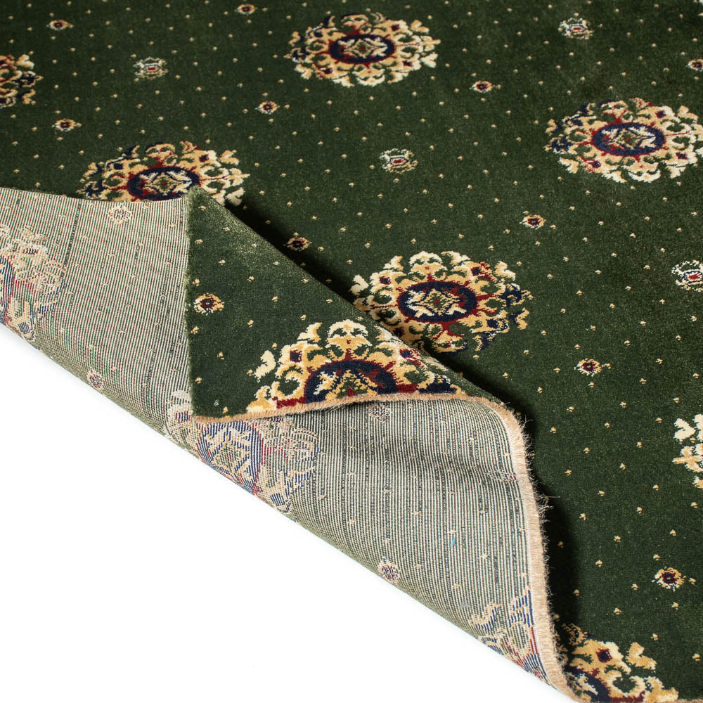 Meadow Green Medallion Wentworth Patterned Wilton Carpet - Image 5