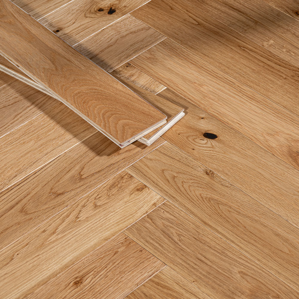 Natural Oak Herringbone 12/2mm Engineered Wood Flooring - Image 5
