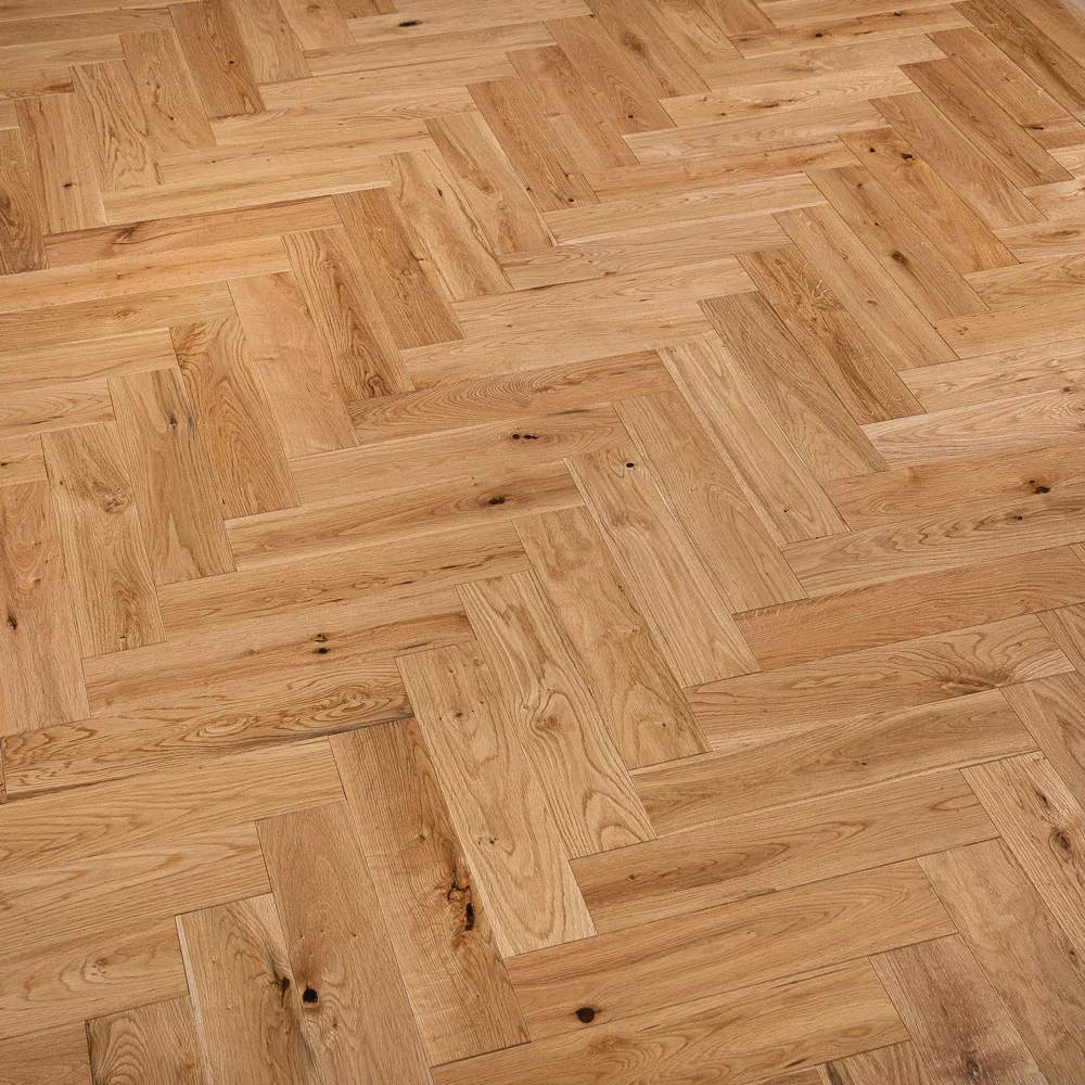 Natural Oak Herringbone 14/3mm Engineered Wood Flooring - Image 3
