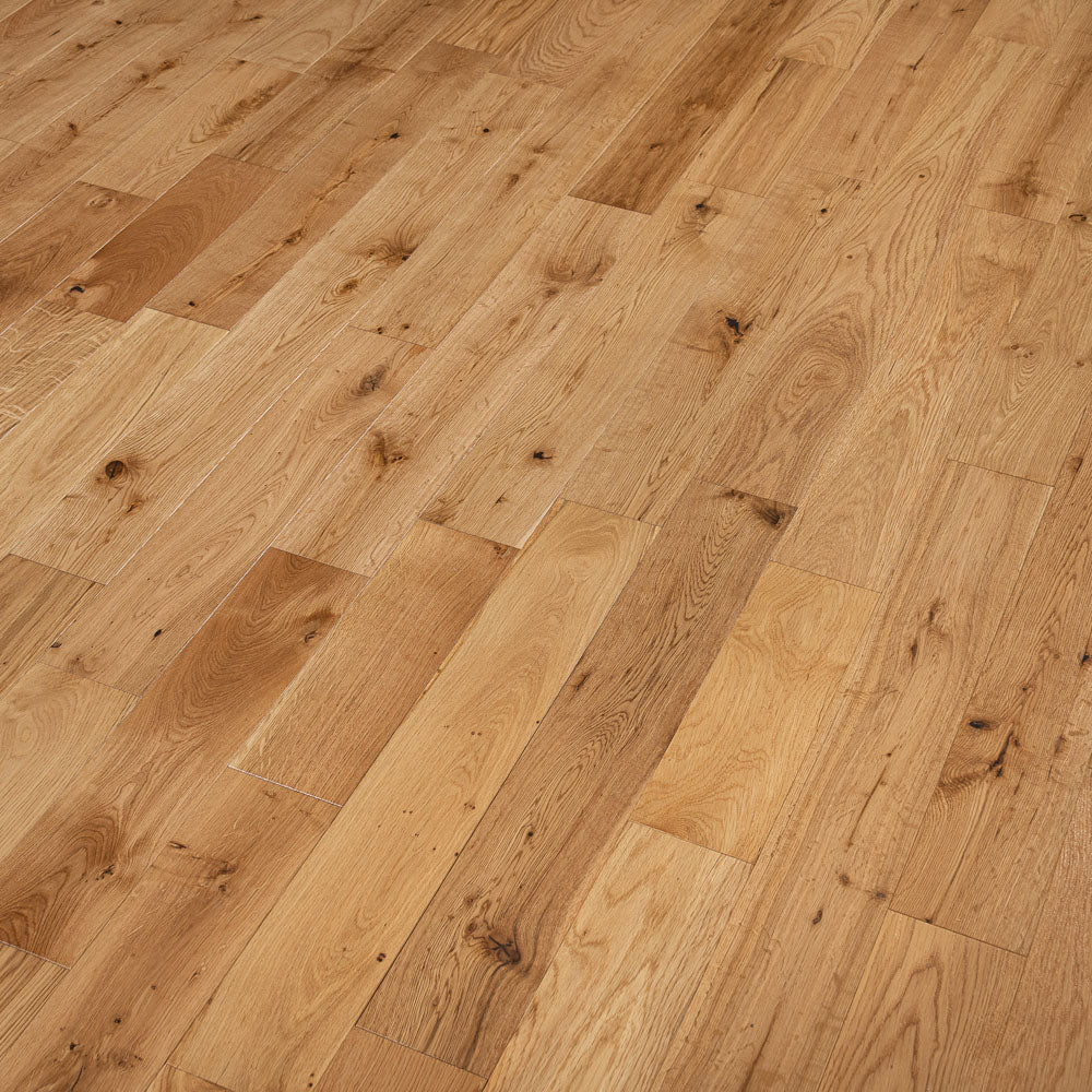 Natural Oak Random Length Plank 12/2mm Engineered Wood Flooring - Image 3