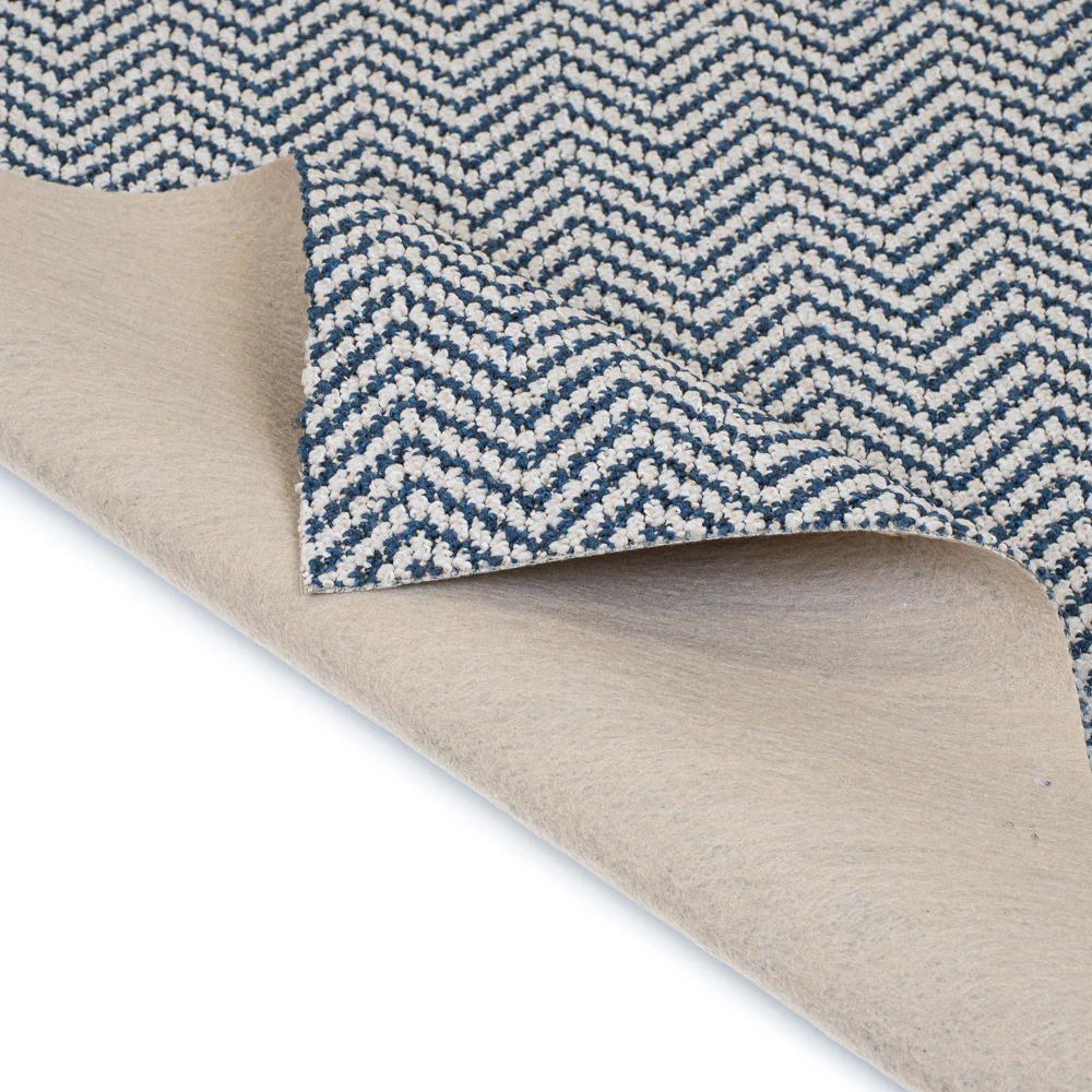 Navy & White 2037 Chile Herringbone Loop Carpet - Image 4