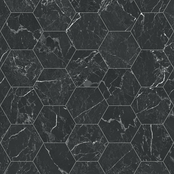 Nero Marquine Hexagon Grey Modena Vinyl Flooring - Image 4