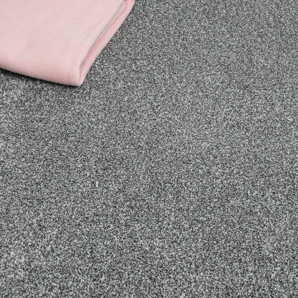 Nickel Grey Saxony Feltback Carpet Clearance 5m