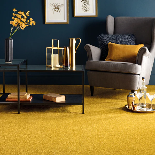 Old Gold Stainfree Caress Carpet by Abingdon