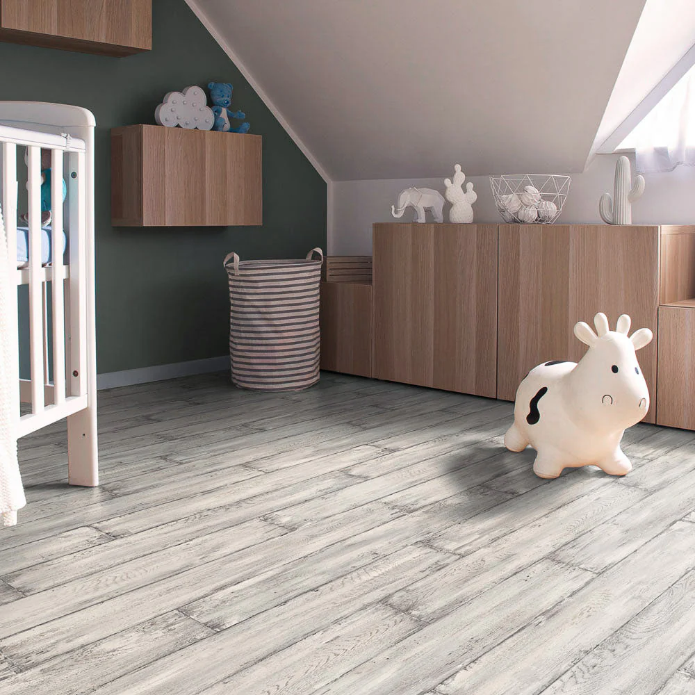 Painted Wood Light Grey Iconik 260 Vinyl Flooring