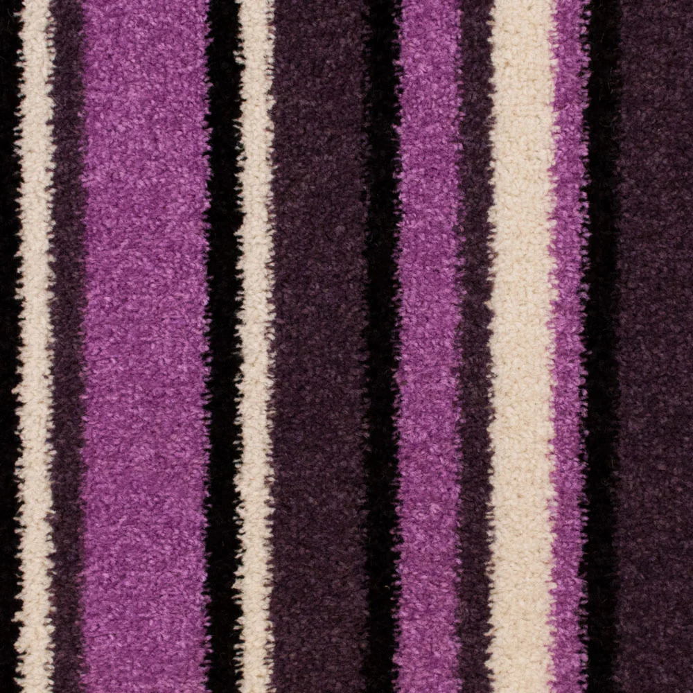 Purple 580 Pop Art Striped Carpet - Image 3
