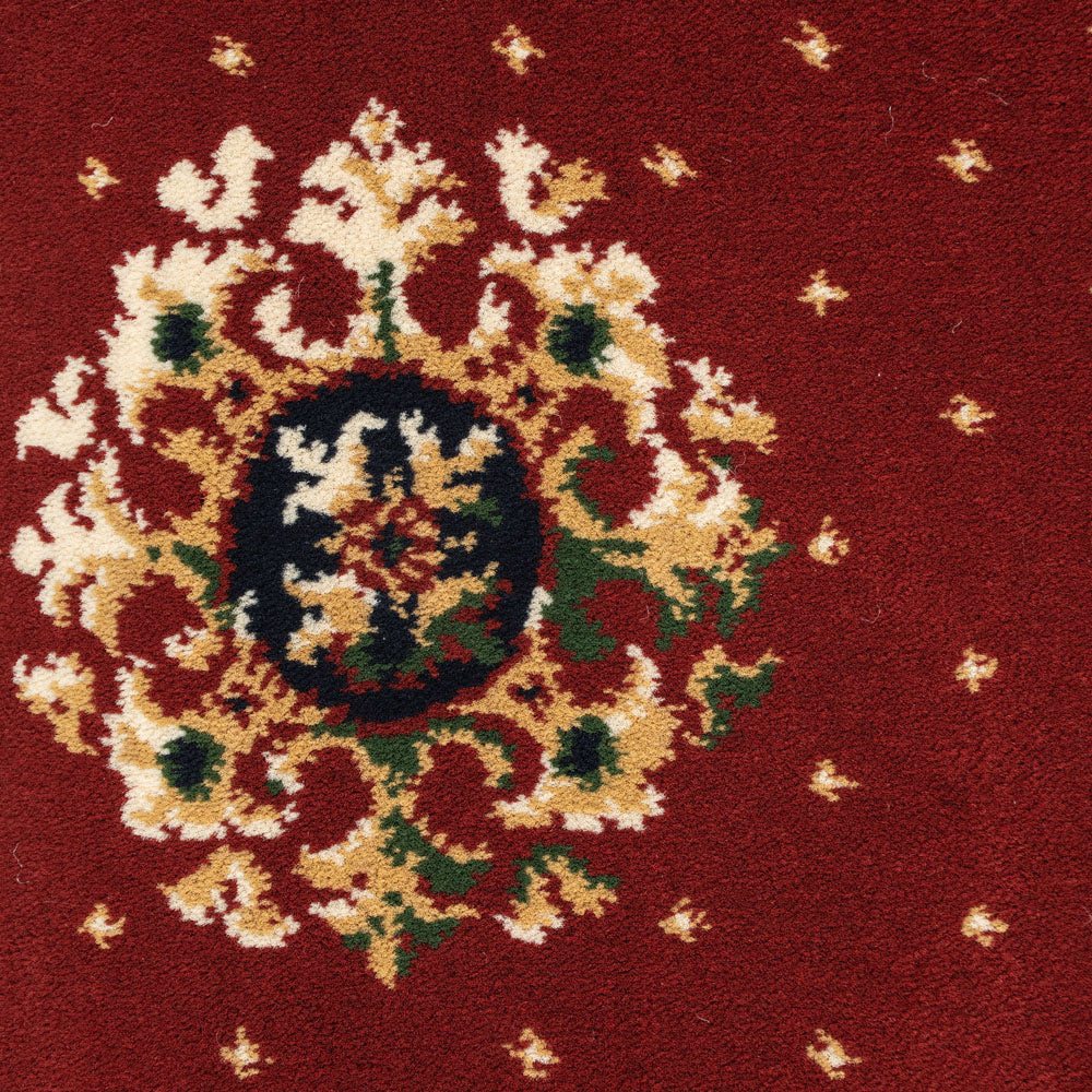 Red 2505 10 Medallion Patterned Wilton Wiltax Carpet - Image 2