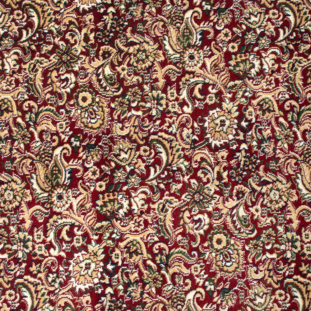 Regal Red Jacobean Wentworth Patterned Wilton Carpet - Image 6
