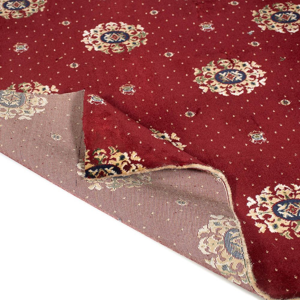Regal Red Medallion Wentworth Patterned Wilton Carpet - Image 5