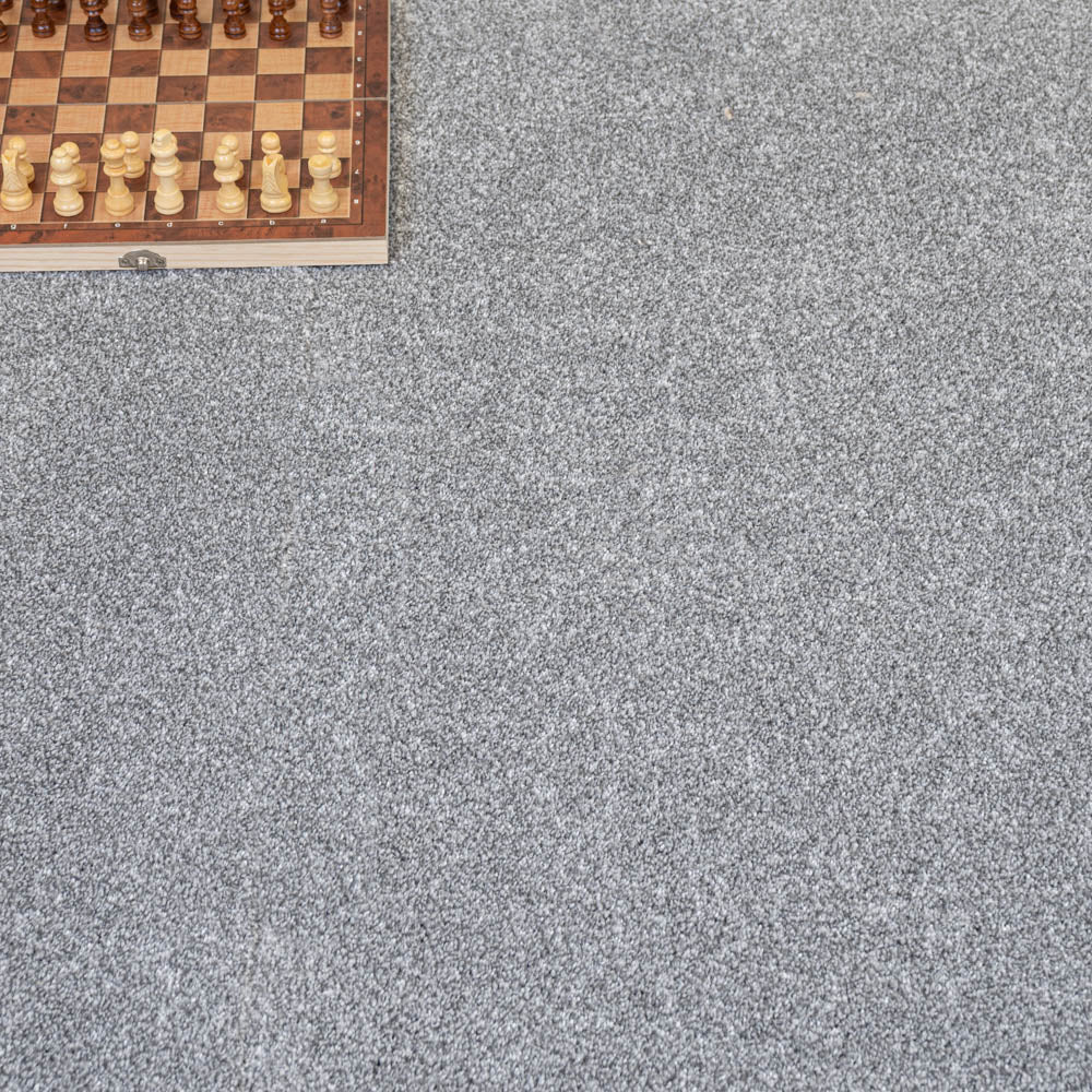 Silver Grey Delaware Saxony Carpet - Image 2